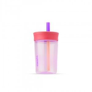 Lilac Rocket Owala 15oz Kids' Tumbler Plastic Water Bottle | 2641-ACNHY