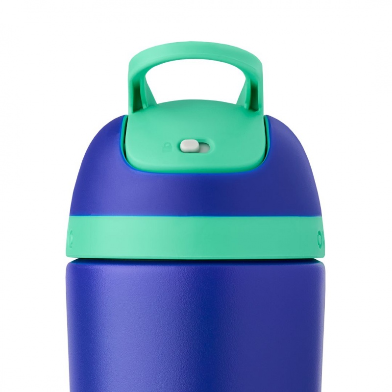 Blue Teal Owala 14oz Kids' Stainless Steel Flip™ Stainless Steel Water Bottle | 5187-CWOFR