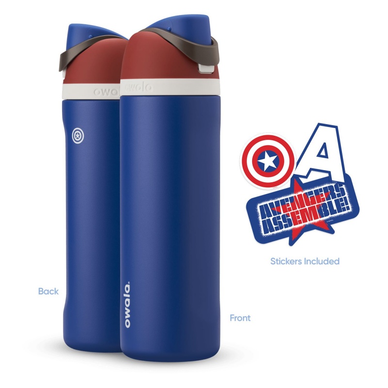 Captain America Owala 24oz FreeSip: Marvel Stainless Steel Water Bottle | 6507-ZMRIY