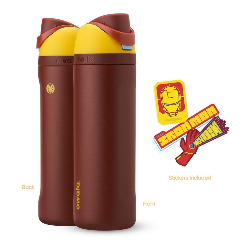 Iron Man Owala 24oz FreeSip: Marvel Stainless Steel Water Bottle | 6419-MSZHD