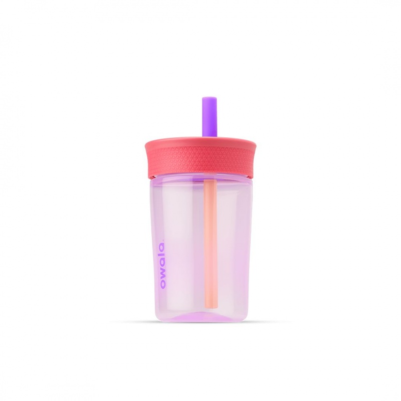 Lilac Rocket Owala 15oz Kids\' Tumbler Plastic Water Bottle | 2641-ACNHY