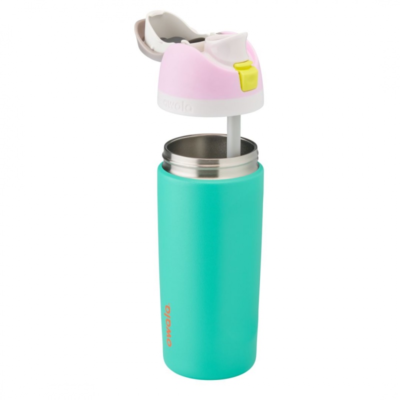 Make Waves! Owala 16oz Kids' FreeSip® Stainless Steel Water Bottle | 0397-TWVDM